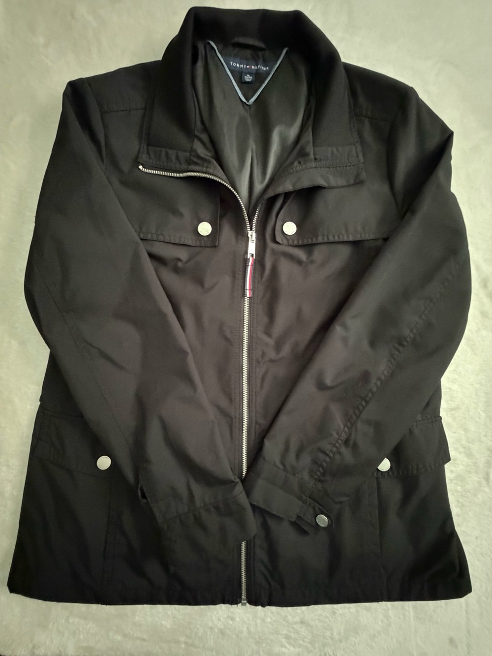 Tommy Hilfiger Black Utility Zip Jacket